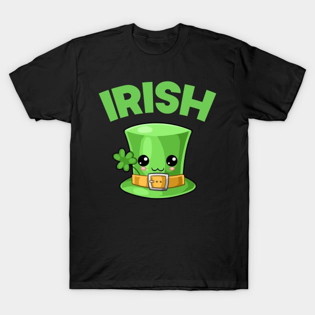 St Patricks Day Irish Kawaii Cute Hat T-Shirt by SusurrationStudio